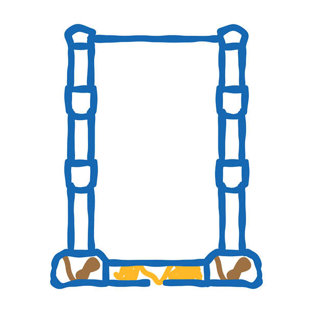 力量架健身运动图标涂鸦插图图片下载