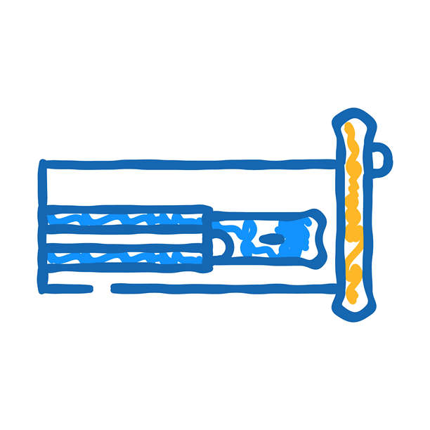 抽屉滑轨五金家具配件图标涂鸦插图图片下载