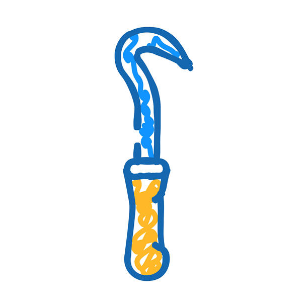 挑选和钩子车库工具图标涂鸦插图图片下载