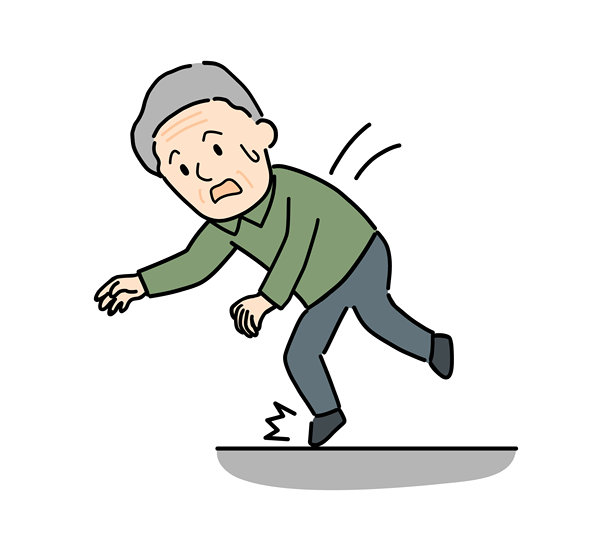 老人在人行道上跌倒图片下载