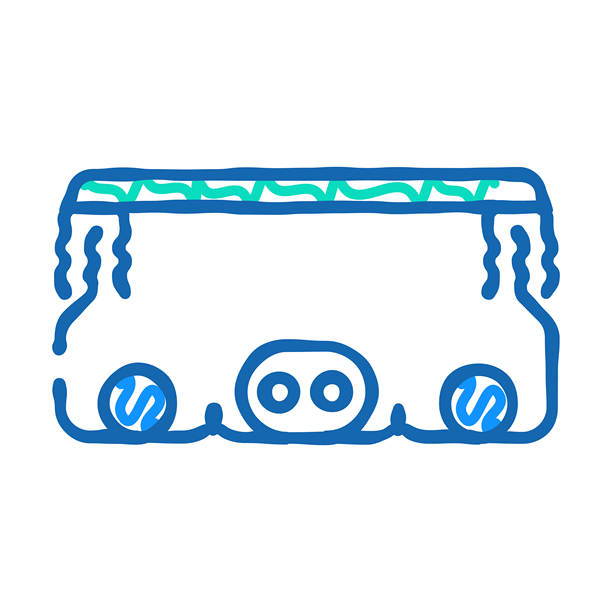 电缆沟硬件家具配件图标涂鸦插图图片下载