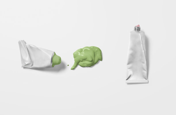 丙烯油漆管道模型，3D插图，3D渲染图片下载