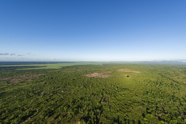 热气球飞越田野图片下载