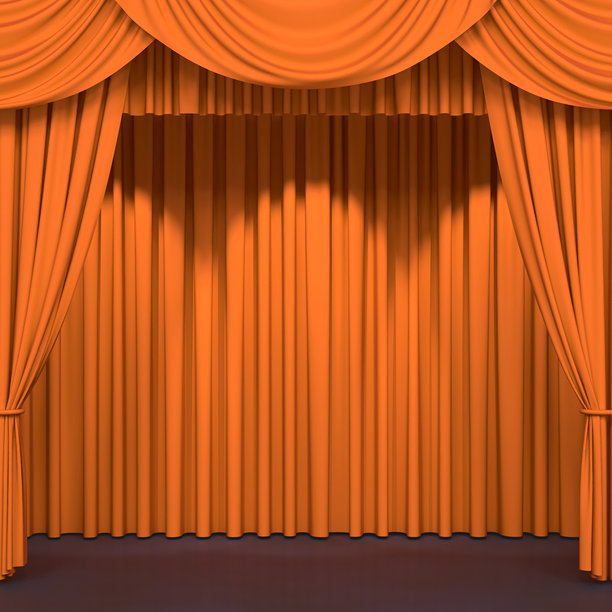 奢华的舞台或窗帘，逼真的3D插图图片下载