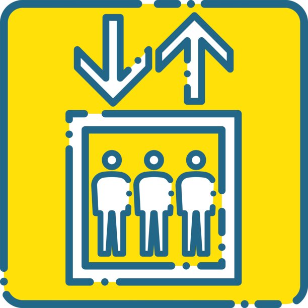 简单电梯图标或图示的插图 / 插图素材（矢量插图）图片下载