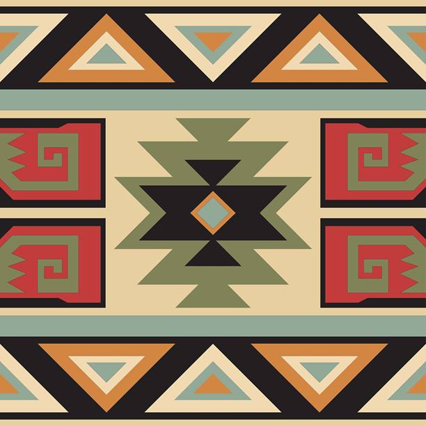 设计阿兹特克图案无缝民族刺绣无缝图案，几何吉普赛图案，印第安纳瓦霍阿兹特克图案，墨西哥或非洲图案。阿兹特克珠宝。图片下载