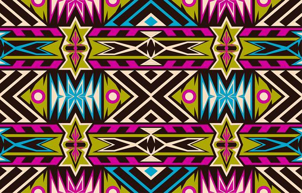 纳瓦霍部落矢量无缝图案。美洲土著装饰。南西部民族风格。波西米亚几何装饰。矢量无缝图案。墨西哥毯子，地毯。编织地毯。图片下载