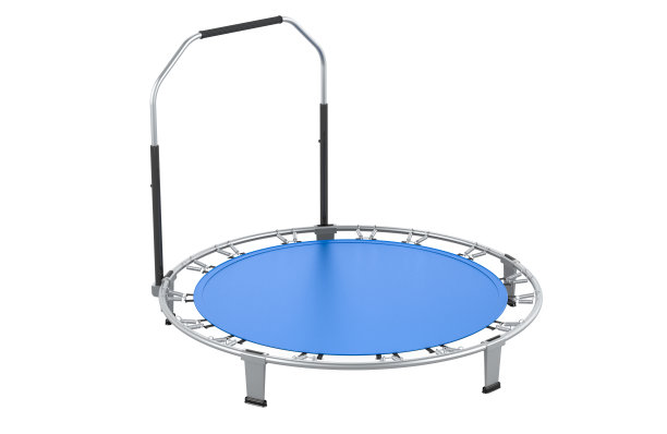 健身反弹器，带可调节泡沫手柄的运动蹦床。3D渲染图图片下载