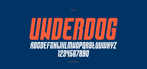 粗体简单无衬线展示字体，适用于标志、标题或口号，矢量斜体重几何字体，大写字母字母表及数字，海报和广告。图片下载