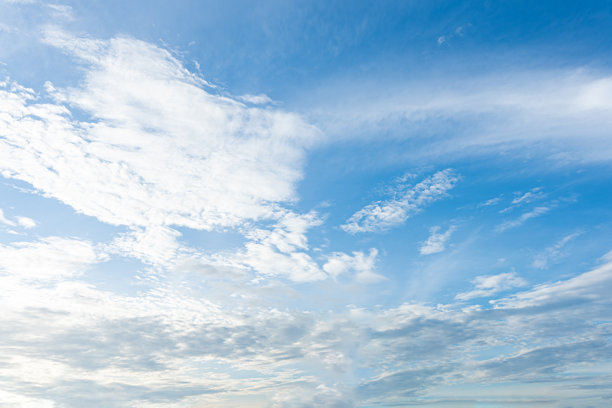 美丽的蓝天和蓬松的白云，适合自然爱好者的完美一天图片下载