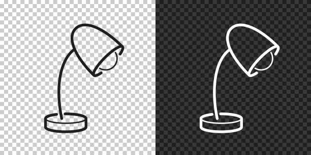 台灯。设计图标，背景为空白图片下载