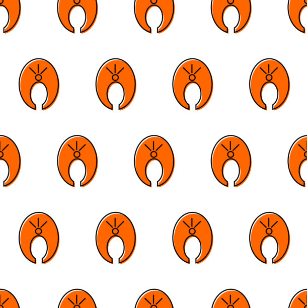 白色背景上的鱼片无缝图案。用于健康营养产品的设计。矢量图形图片下载