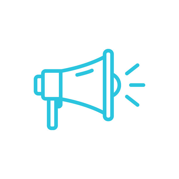 呼叫扩音器扬声器图标。来自蓝色图标集。图片下载