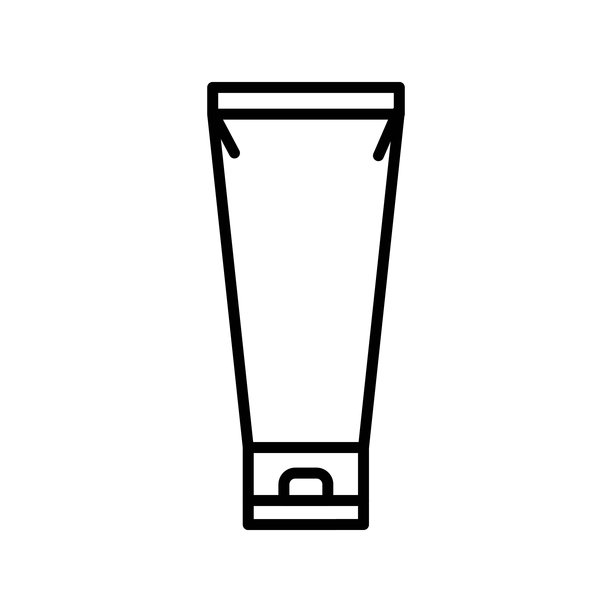 带盖塑料管线条图标。矢量孤立元素。图片下载