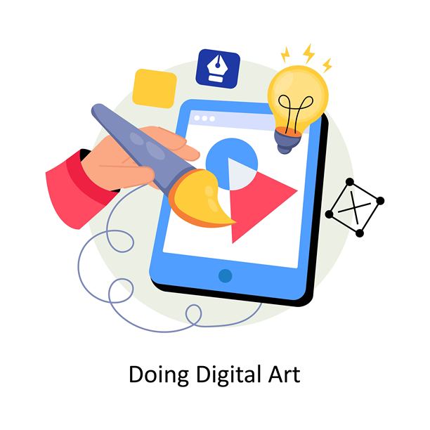 进行数字艺术概念风格插图。EPS 10 文件图片下载