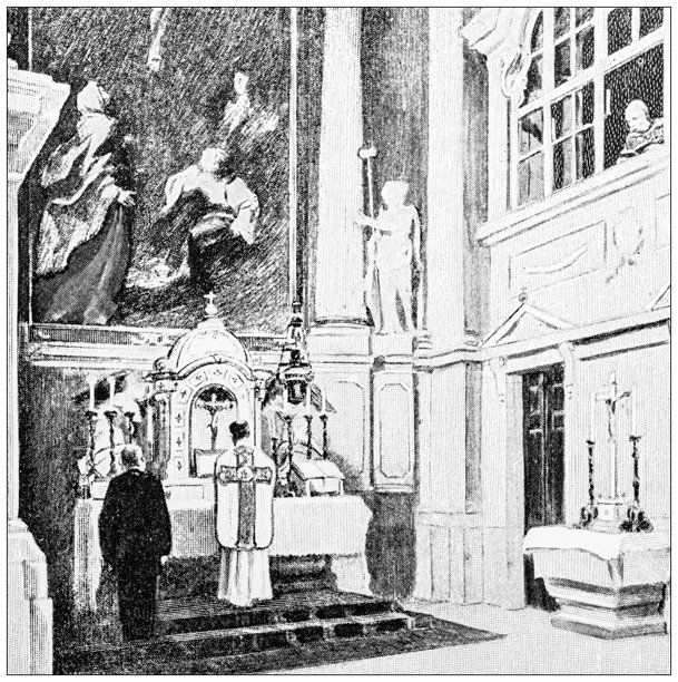 古董图像：奥地利的弗朗茨·约瑟夫一世私人教堂图片下载