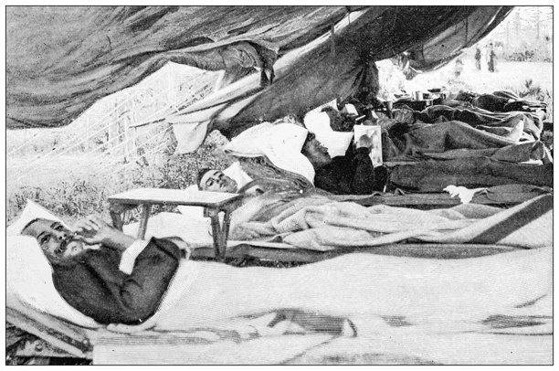 古董图片：西班牙-美国战争，医院，第六骑兵图片下载