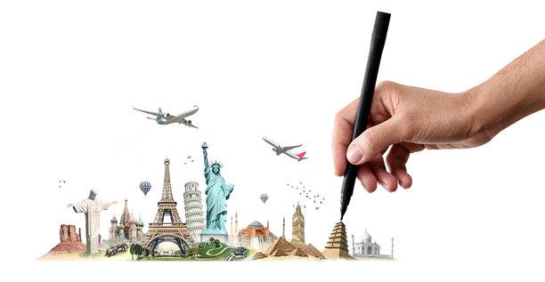 世界旅行与文化遗产概念图片下载