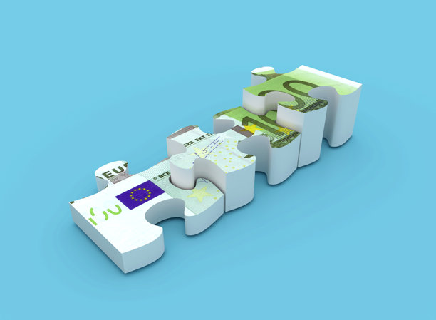 欧元钞票拼图图片下载