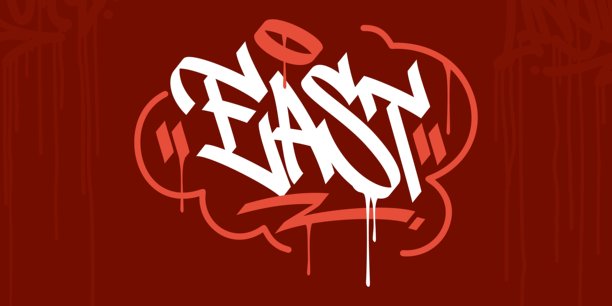 新潮词东方抽象嘻哈手写涂鸦城市风格矢量插图图片下载