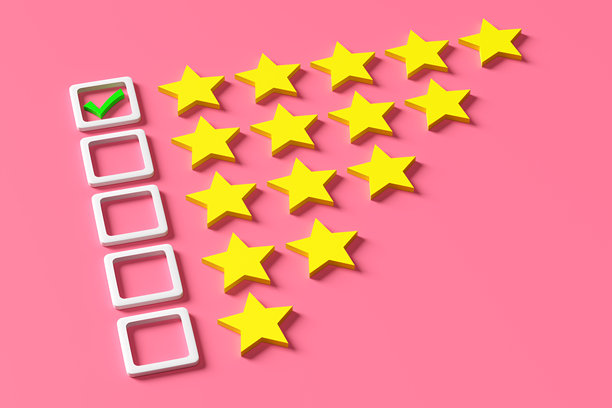 清单上的星星越来越多，显示出客户的满意度图片下载