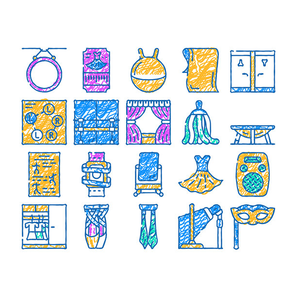 舞蹈图标手绘编舞图片下载