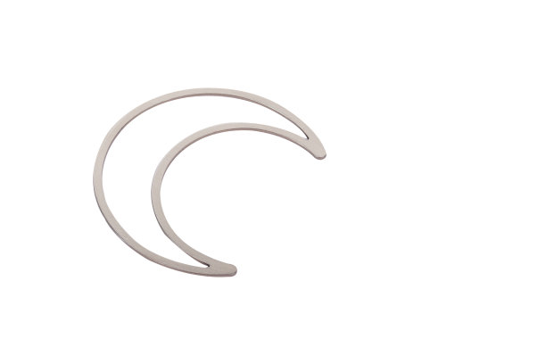 极简主义金色新月吊坠：优雅的天体珠宝挂件 - 精致的金属配饰，适用于项链和手链，现代抽象设计图片下载