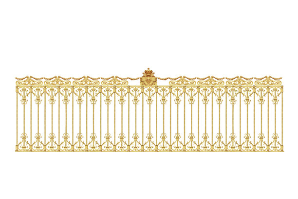 孤立在白色背景上的金色大门图片下载