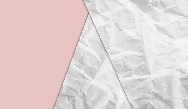 米色纸张皱褶抽象背景，白色图案墙面，粗糙的信纸，纸板材料，空白的折痕，皱纹，压碎的文件，灰色破旧，粗糙，皱巴巴，撕裂的，皱褶的页面，剪贴簿。图片下载