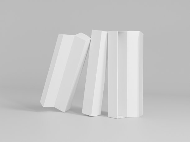 一组竖立的长盒子模型展示图片下载
