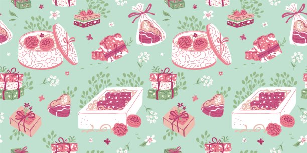 各种包装的手工肥皂，摆放在绿色草地上。图片下载