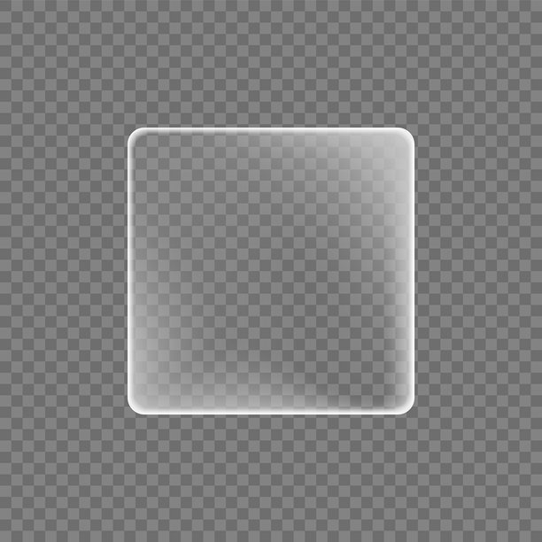 逼真的塑料透明贴纸设计，边缘磨损，背景为单色。图片下载