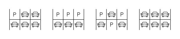 停车场插图。汽车停车。停车图标。停车场。车辆停车。图片下载