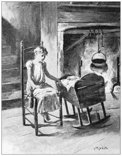 古董图像：女孩图片下载