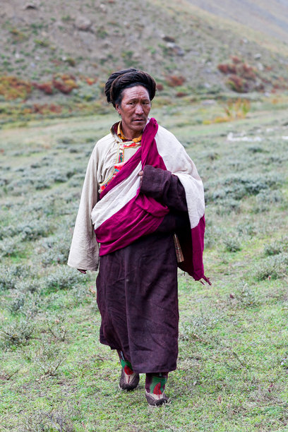 尼泊尔多尔坡的Ngakpa男子图片下载