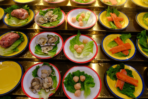 火锅配菜背景图片下载