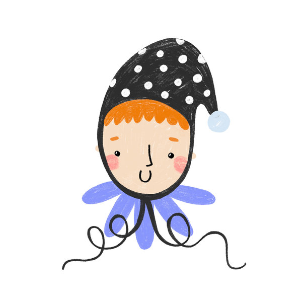 卡通圣诞精灵儿童插画图片下载