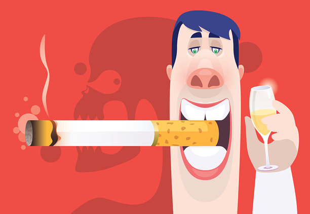 拿着香槟抽着烟的书呆子图片下载