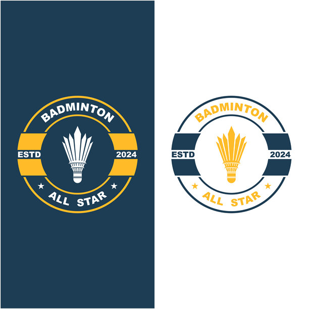 羽毛球标志，运动游戏矢量与毽子球拍，运动分支设计，模板图标图片下载
