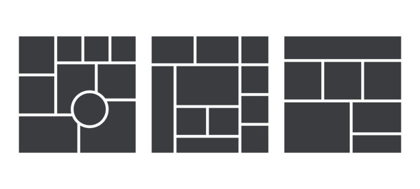 情绪。照片拼贴模板。马赛克图片网格。矢量插图。图片下载