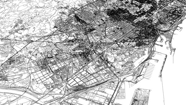 巴塞罗那西班牙城市和城市的3D插图图片下载