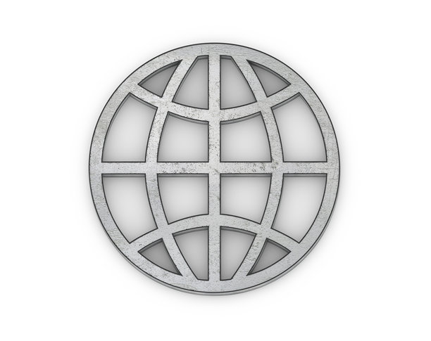 金属地球符号图片下载