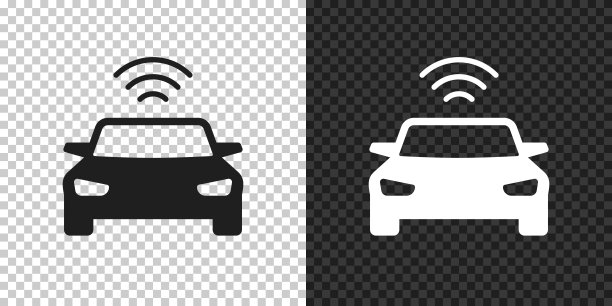连接汽车。设计图标在空白背景上图片下载