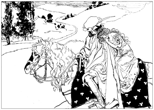 古董图像：“一个女巫和一些被施了魔法的人的故事”图片下载