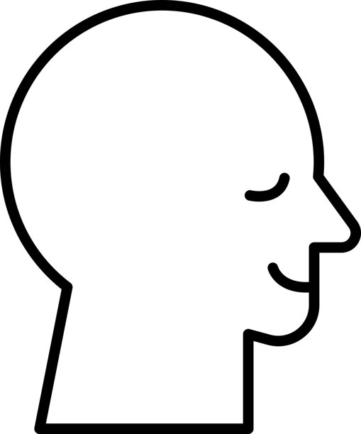 一个人的头是用黑白画的图片下载