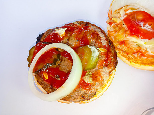 面包层中的牛肉照片图片下载