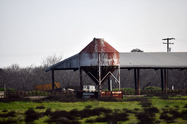 一幅废弃建筑的风景照片图片下载