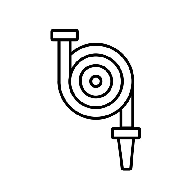 消防水带图标矢量图图片下载