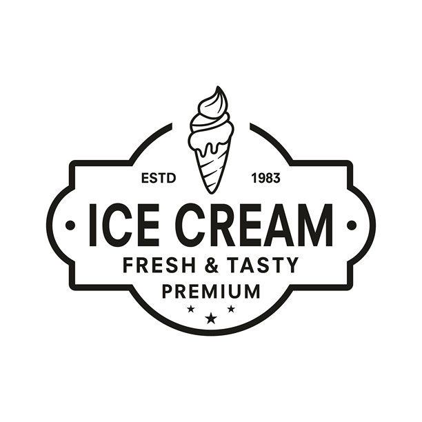 冰淇淋logo矢量模板插图设计图片下载