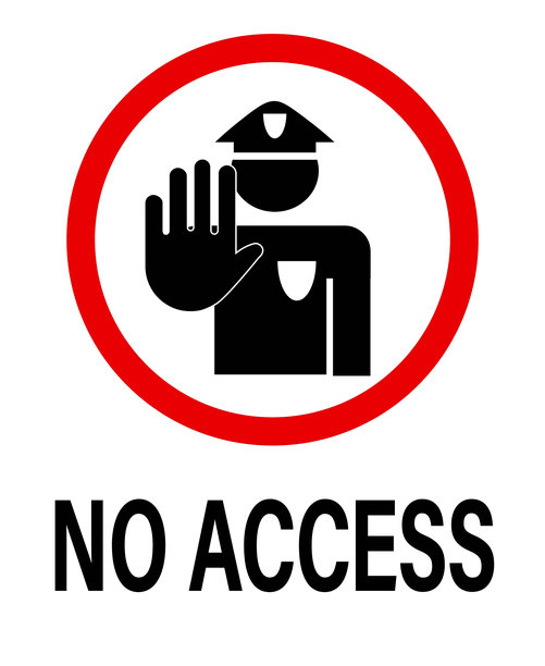 禁止标志，圈内的停止手势。图片下载